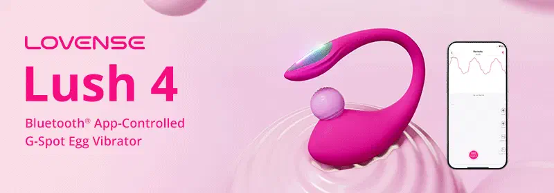 Lovense Lush 4 Bluetooth app-controlled G-spot egg vibrator