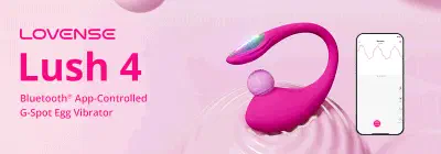Lovense Lush 4 Bluetooth app-controlled G-spot egg vibrator