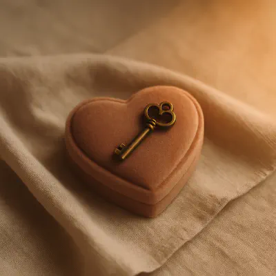 A key and jewelry box symbolizing submission