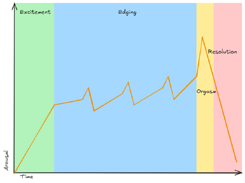 The sexual response cycle with edging