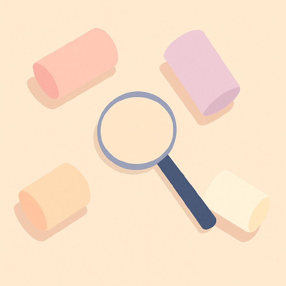 An illustration of different materials types