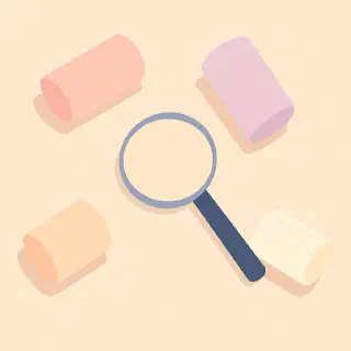 An illustration of different materials types