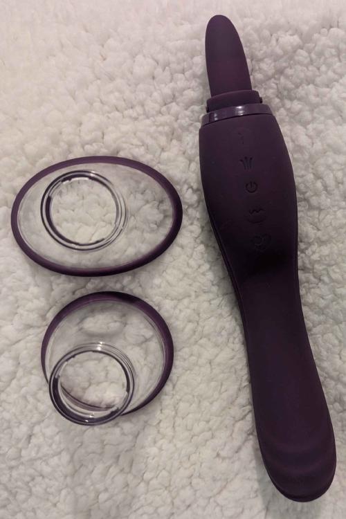 The accessories included with the Lovehoney Lick Me pussy pump