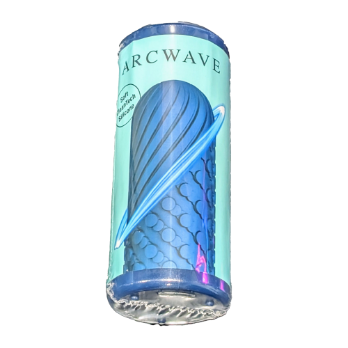 The Arcwave Ghost in its sealed teal and navy tube, with the Arcwave name and a Soft CleanTech Silicone badge on the label.