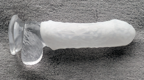 Tenga Pocket stretched over a dildo